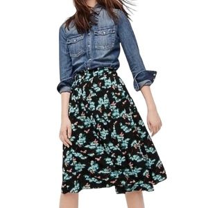J. Crew Botanical Bees Pleated Midi Skirt - 4